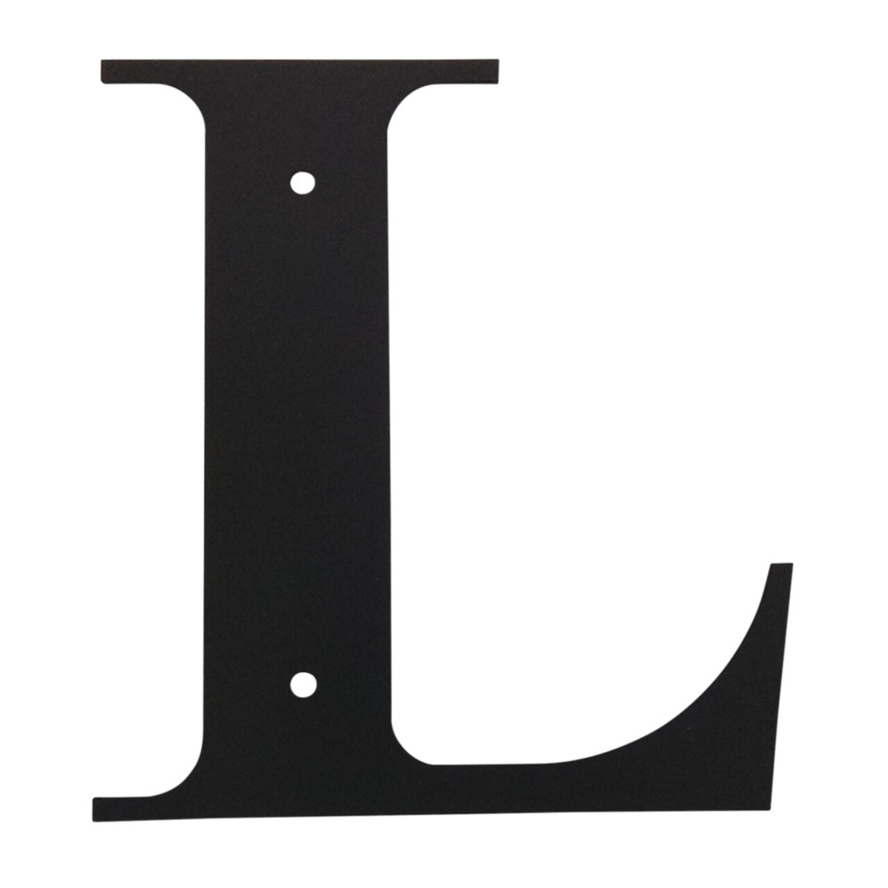 Village Wrought Iron Wall Decor with Metal Crafted Letter L, Small, Black